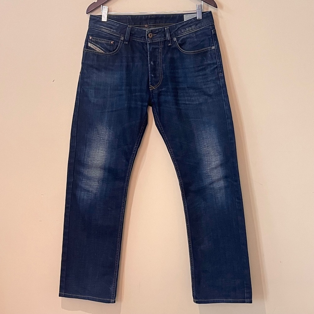 Diesel Larkee Button Fly Straight Jeans - Men's Size 31 X 29 - Blue